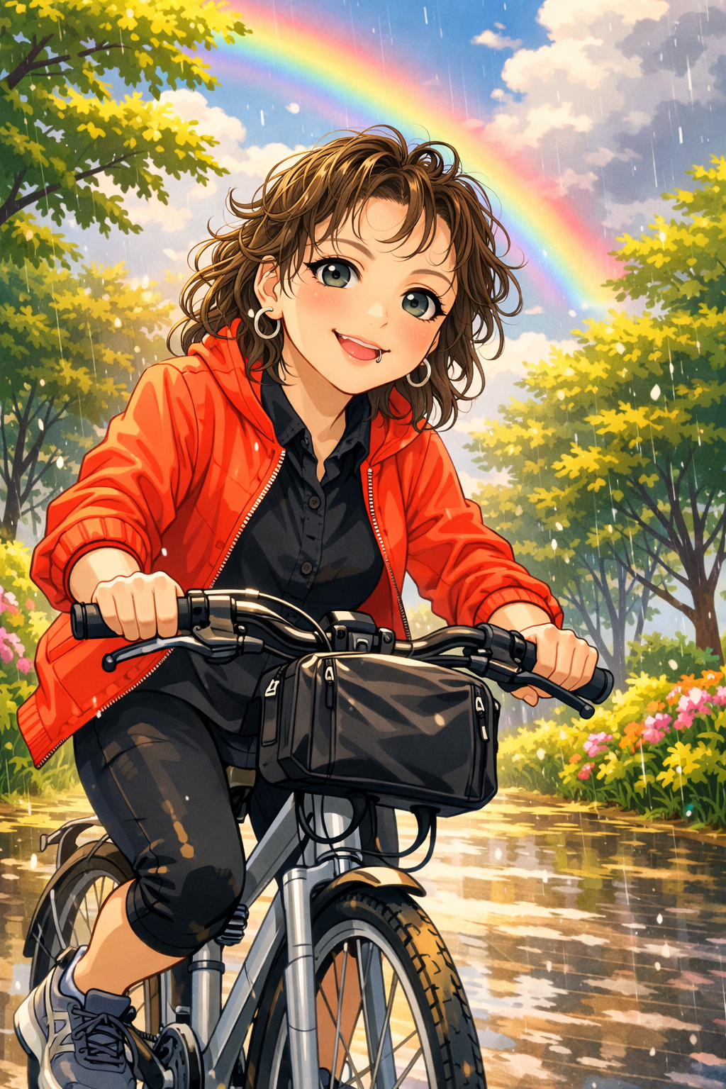 Antje ist heute aufs Rad gestiegen